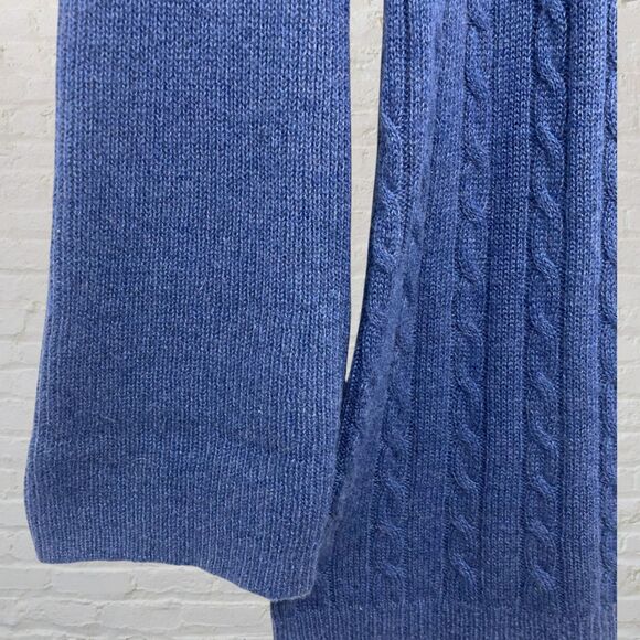 Soft Surroundings Michelle Sweater Dress M Turtleneck Cable Knit Blue Tunic - Picture 10 of 14